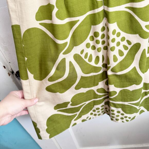 Tabitha Anthropologie Florida Room Green Patterned Retro Style Dress 2 Pencil - Picture 13 of 13